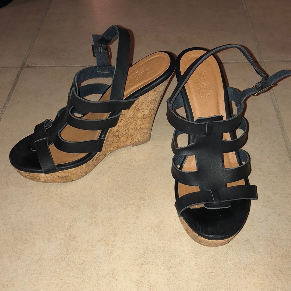 Charlotte Russe Black Wedges